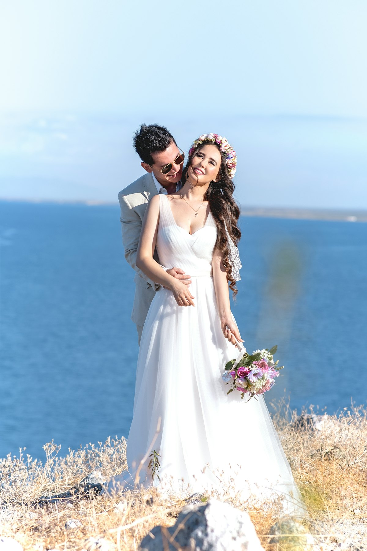 Novios frente al mar